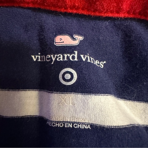 Vineyard Vines for Target Preppy Blue and White Striped Polo Shirt size XL - Picture 9 of 11